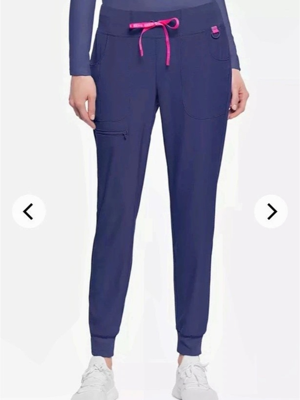 Med couture Women's Blue Jogger Scrub Pants Like New XL